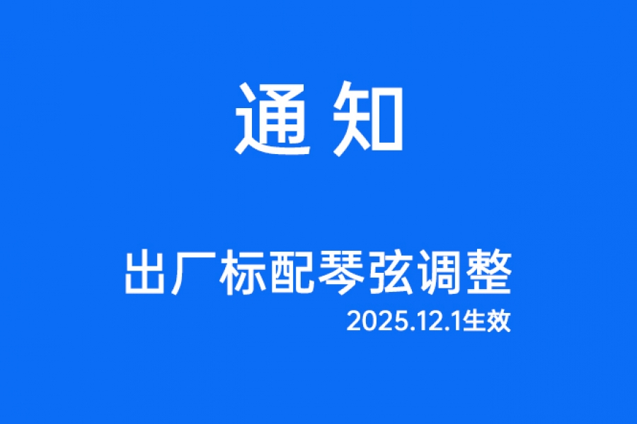 【通知】泰玛吉他出厂标配琴弦调整